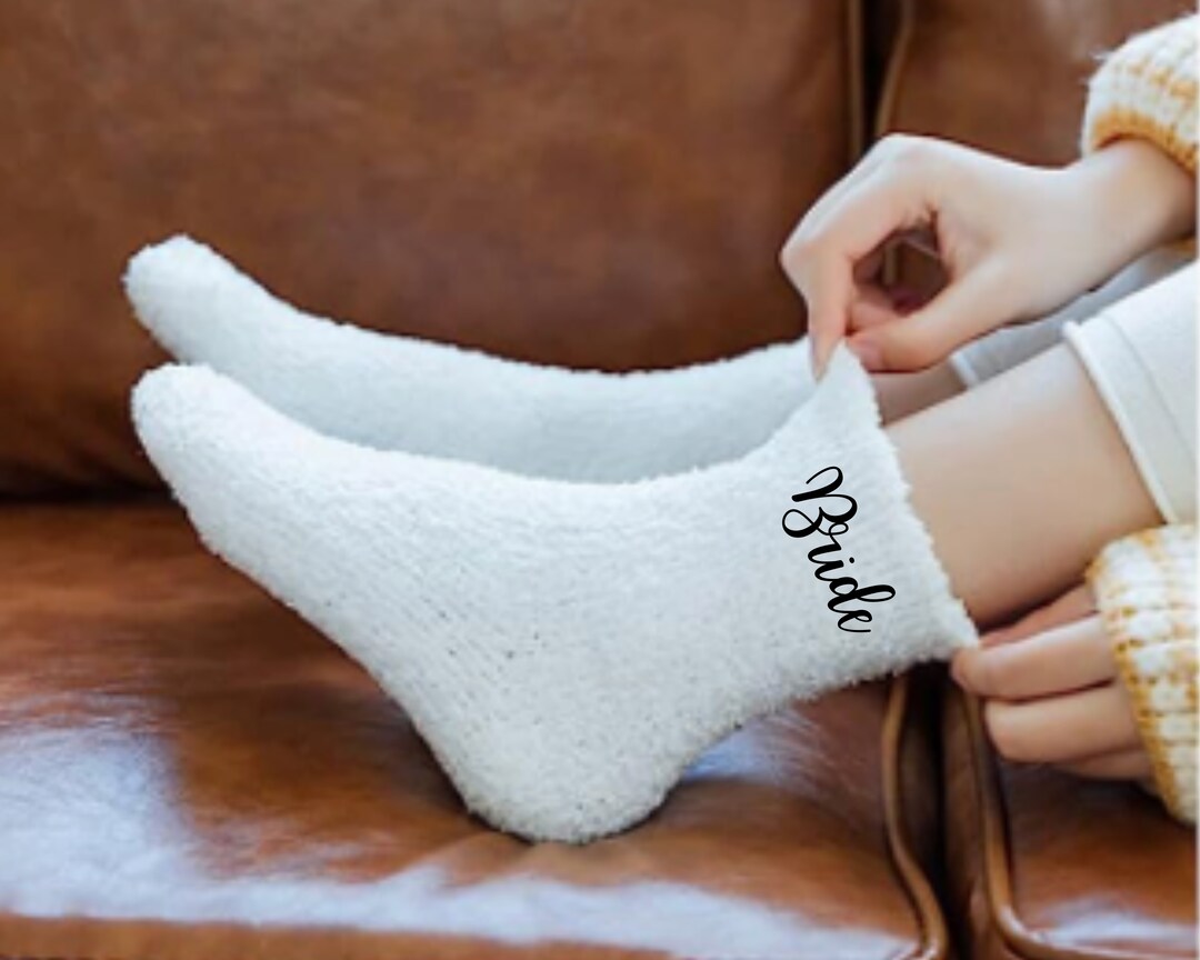 Custom Fuzzy Socks Bridal Party Fuzzy Socks Bridesmaid Gifts Wedding Party Socks Gifts for Bride MakerPlace by Michaels